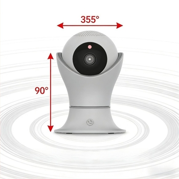 Cameră PTZ inteligentă pentru interior, senzor 3 MP, Wi‑Fi, microfon încorporat, interfață USB