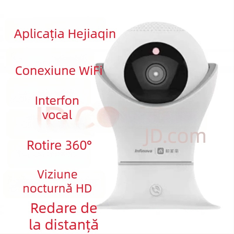 Cameră PTZ inteligentă pentru interior, senzor 3 MP, Wi‑Fi, microfon încorporat, interfață USB