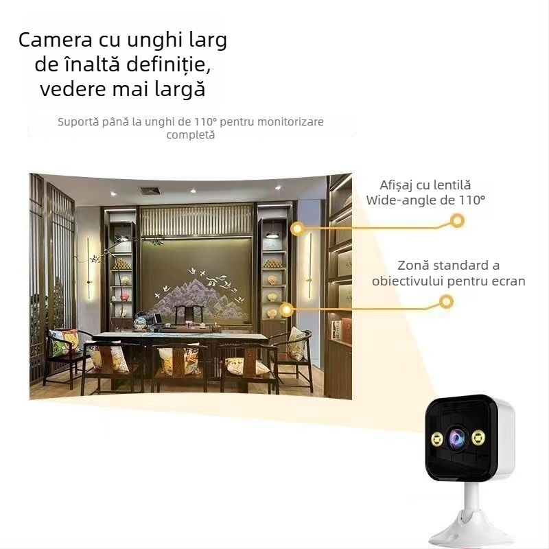 Cameră IP de interior pentru supraveghere, 1080P, obiectiv 3,6°, intercom bidirecțional, WiFi wireless, vedere pe timp de noapte la 15 m