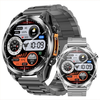 HD300 Smartwatch cu apeluri Bluetooth, încărcare wireless, monitorizare ritm cardiac, tensiune arterială și saturație de oxigen în sânge