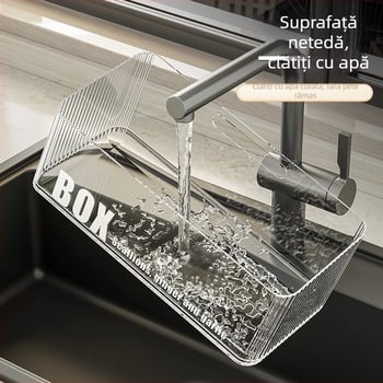 Raft de depozitare pentru bucătărie, montat pe perete, pentru ceapă verde, ghimbir și usturoi — plastic, MM-WM-150, un nivel, încărcare 20, montaj fără găuri