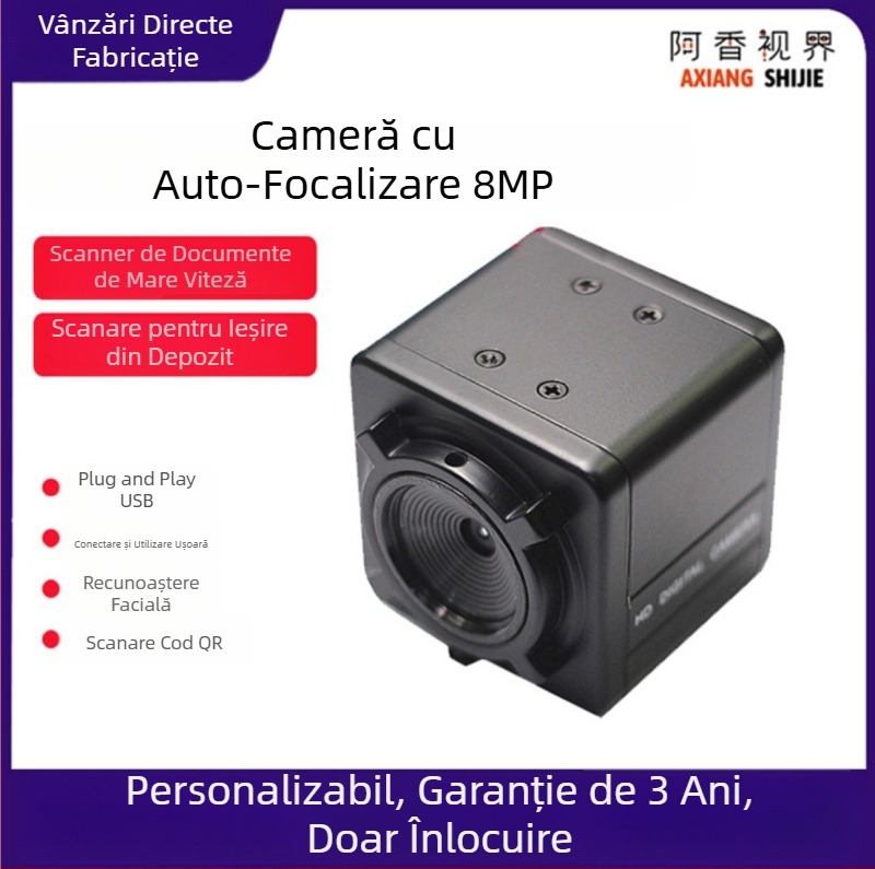 Cameră USB cu autofocus pentru desktop, senzor 5 MP, rezoluție 2592x1944, 15 FPS, USB 2.0