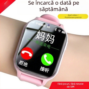 Ceas inteligent pentru copii AT5 — corp din silicon, fără ecran tactil, pentru copii; funcția de comunicare nu este suportată.