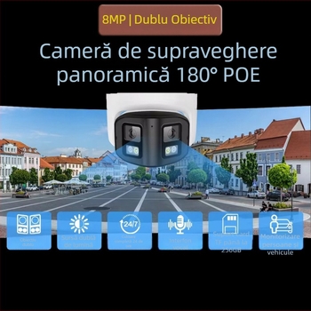 Cameră IP pentru utilizare în interior și exterior, cu iluminare IR până la 30 m și compensare a iluminării de fundal