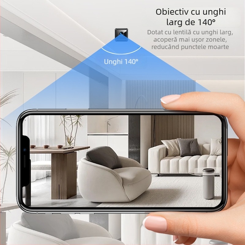 Cameră pătrată 1080P cu WiFi, stocare pe card TF, video și fotografii, model W02