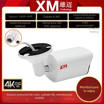 Xiongmai cameră IP 4MP, 0.001 lux, obiectiv 2.8/3.6/6 mm, distanță IR 10 m, -10 la +60 °C, pentru interior/exterior