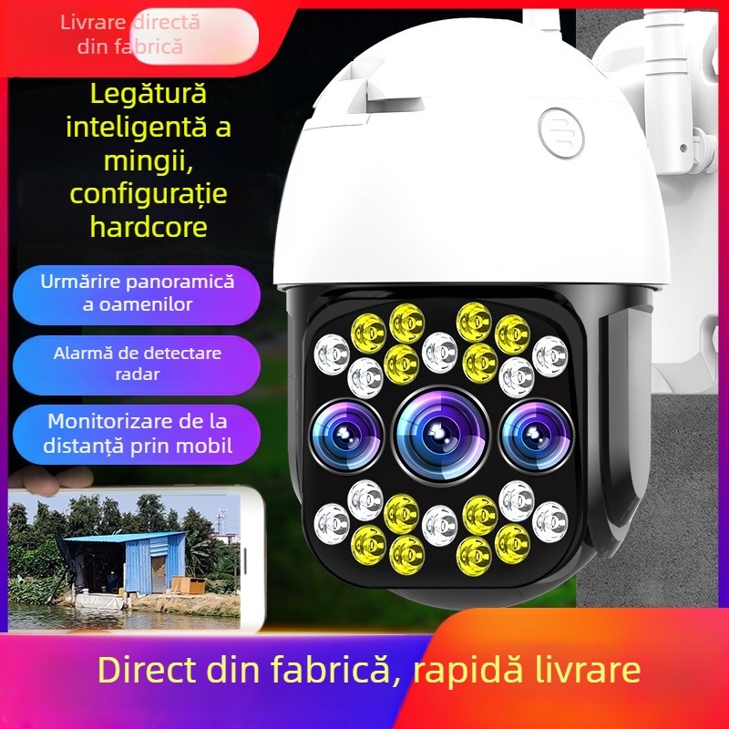 Cameră de supraveghere pentru casă — sistem de monitorizare wireless, pentru interior și exterior, din plastic ABS de inginerie (-20–50°C, 110–240V)