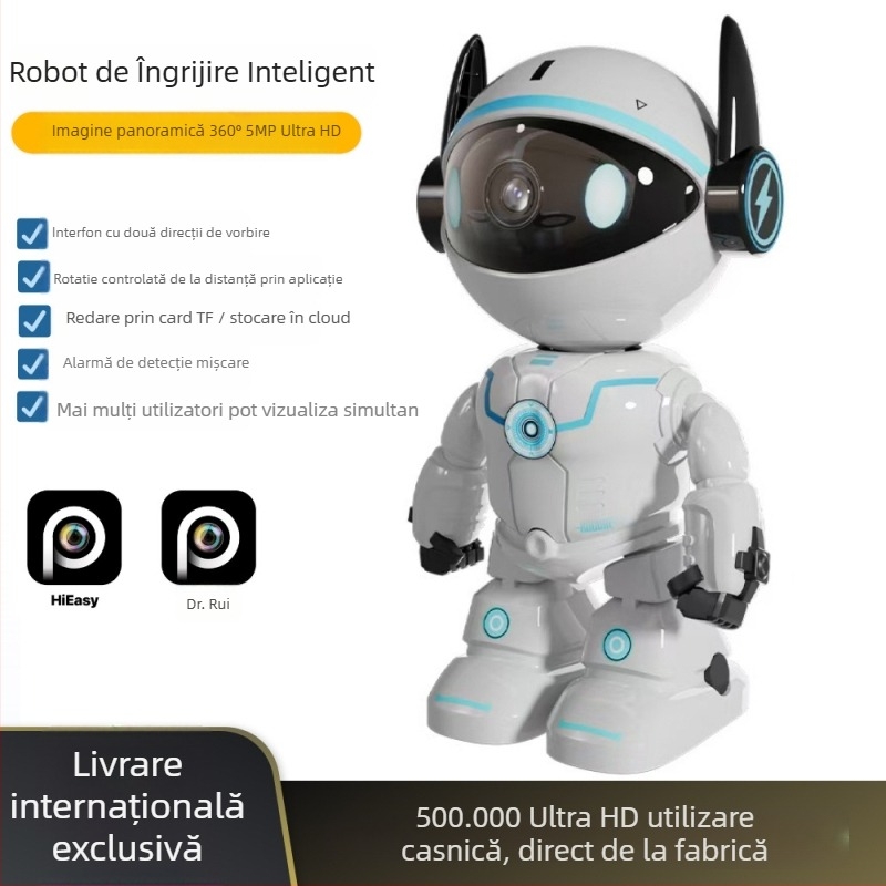 Cameră WiFi pentru îngrijire la domiciliu cu 1080P, iluminare 0,01 lux, obiectiv 3,6 mm, vedere de noapte IR până la 10 m, detecție de mișcare