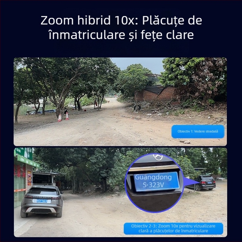 Cameră de supraveghere pentru casă, 360° vedere nocturnă, exterior 4G HD, dual‑canal, cameră de rețea inteligentă