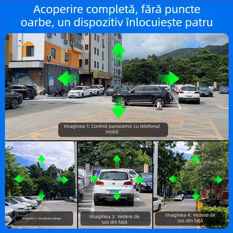 Cameră inteligentă de supraveghere pentru exterior, 4MP, lentilă de 4 mm, vedere pe timp de noapte, Wi-Fi, stocare în cloud