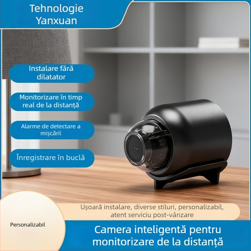 Cameră inteligentă de interior X5, 1080p, obiectiv 3,6 mm, vizualizare nocturnă 10–30 m, detecție de alarmă și notificări prin aplicație