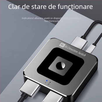 Xin Ju Feng xjf-01Q8K comutator HDMI 2 intrări 1 ieșire, 8K60Hz, plug‑and‑play, pentru TV/PC