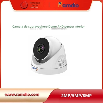Cameră de supraveghere tip dom, 4 în 1 CVI/TVI/AHD, infrarosu, interior, DC12V, obiectiv fix, distanță IR 30–50 m