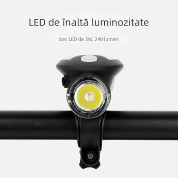 Lampa frontală Bengguo pentru bicicletă, alimentare solară USB, pentru biciclete de munte, iluminare puternică