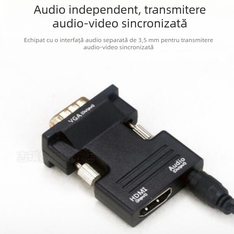 Adaptor HDMI către VGA cu cablu audio, 1080P, Model YK-Z011