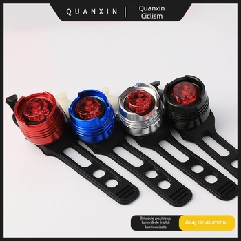 Lumină de spate pentru bicicletă cu carcasă din aliaj de aluminiu, LED cu înaltă luminozitate pentru mers nocturn, compatibil cu biciclete de munte și de oraș, procesare personalizabilă.