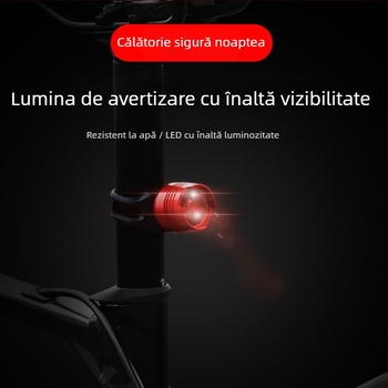 Lumină de spate pentru bicicletă cu carcasă din aliaj de aluminiu, LED cu înaltă luminozitate pentru mers nocturn, compatibil cu biciclete de munte și de oraș, procesare personalizabilă.