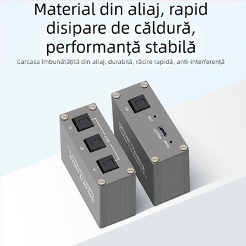 FS-T-115 Divizor audio optic digital TOSLINK 1 intrare 3 ieșiri (Dolby Digital, DTS 5.1)