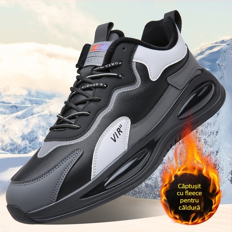 Adidași sport casual pentru bărbați – partea superioară: Super Fiber; talpă: cauciuc; brană: PU; închidere: șireturi; talpă joasă, înălțime toc 3–5 cm