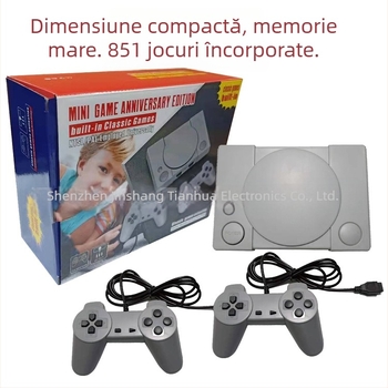 Console de jocuri TV pe 8 biți, cu 851 jocuri încorporate, pentru doi jucători, ieșire AV, memorie de 8GB