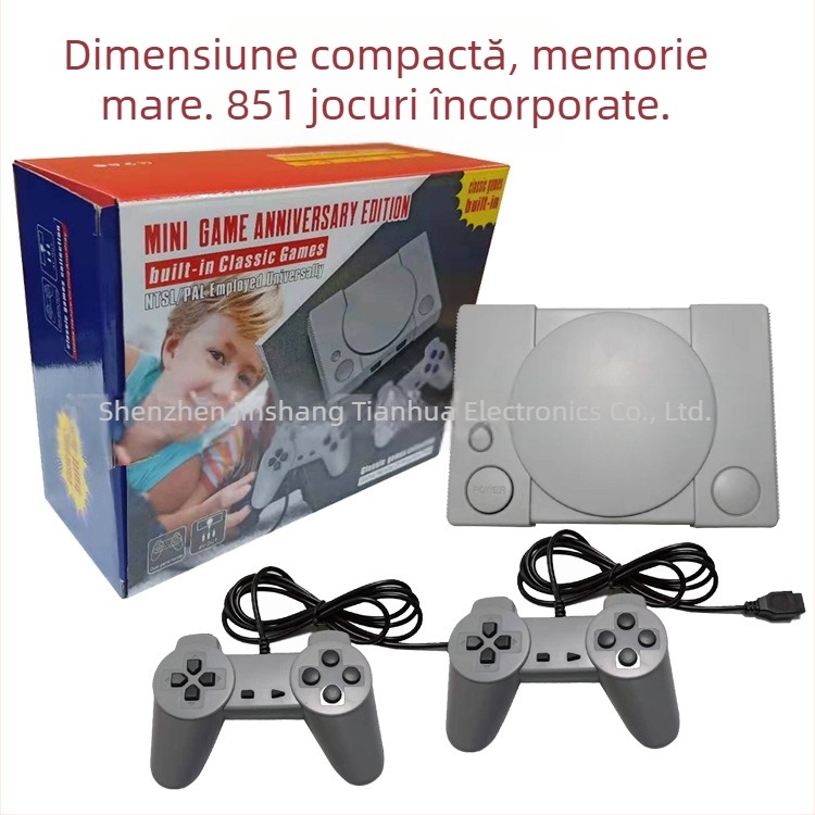 Console de jocuri TV pe 8 biți, cu 851 jocuri încorporate, pentru doi jucători, ieșire AV, memorie de 8GB