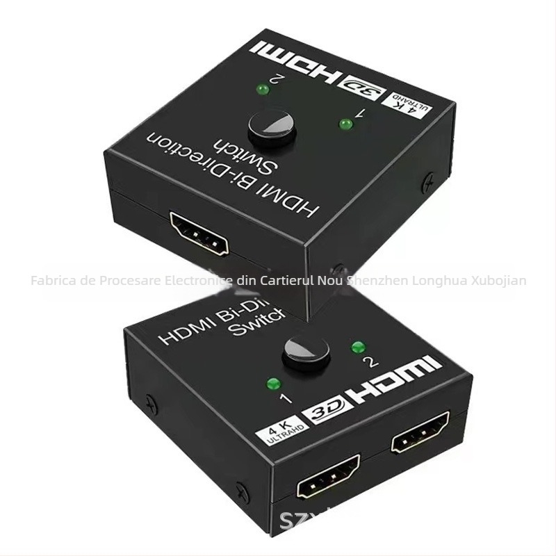 Comutator HDMI 2 intrări 1 ieșire, rezoluție 4K, gestionare a alimentării