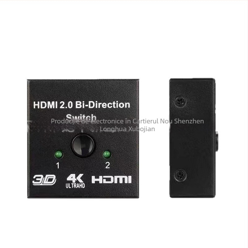 Comutator HDMI 2 intrări 1 ieșire, rezoluție 4K, gestionare a alimentării