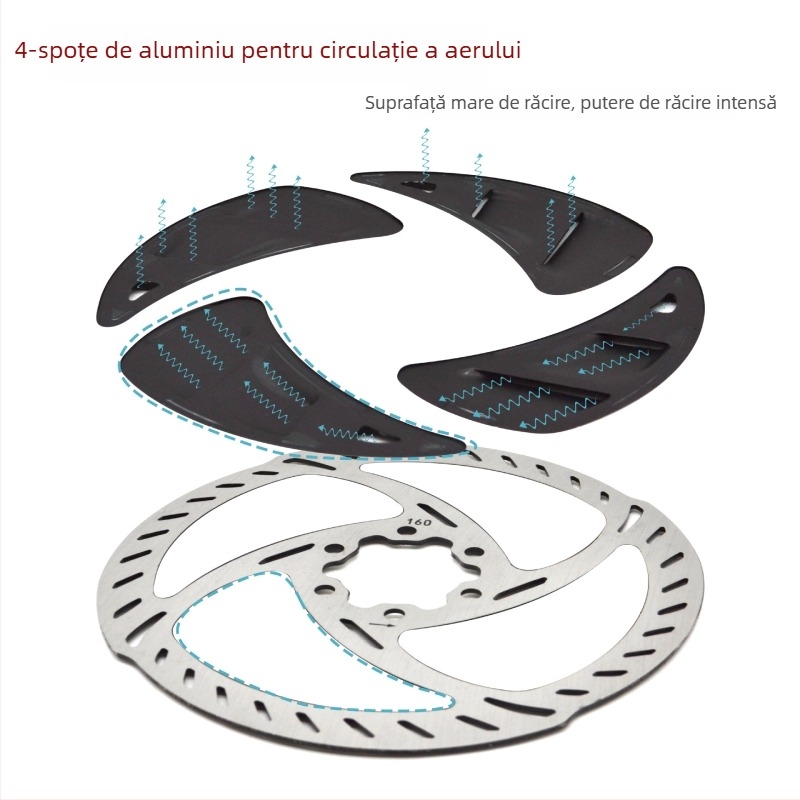 AI CYCLING Rotor disc pentru frână, cu 6 pini, mecanic, grosime 1,8 mm