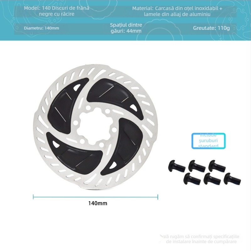 AI CYCLING Rotor disc pentru frână, cu 6 pini, mecanic, grosime 1,8 mm