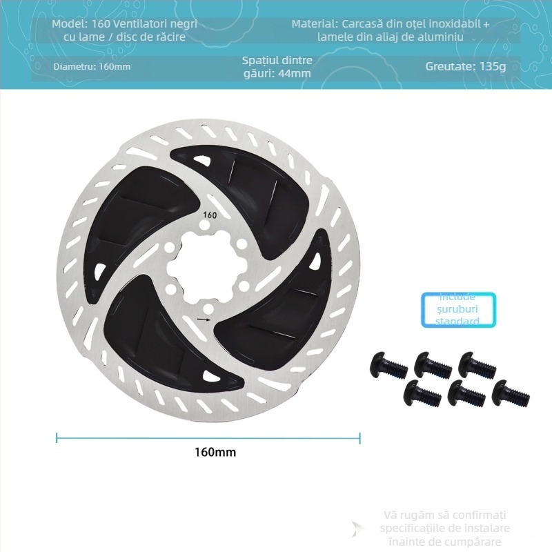 AI CYCLING Rotor disc pentru frână, cu 6 pini, mecanic, grosime 1,8 mm