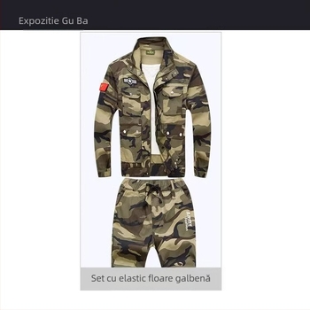 Set de haine de lucru camuflate pentru sudură și reparații mecanice, 95% bumbac, elastic, îngroșat, rezistent la uzură, respirabil, primăvară