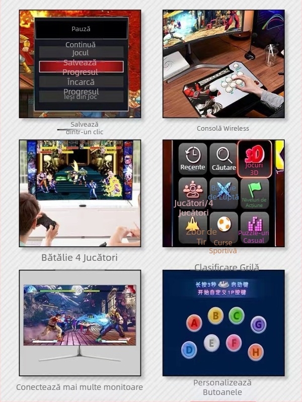 H3 Pandora 28000 Placă de bază All-in-One pentru consolă de jocuri cu joystick și ecran LCD