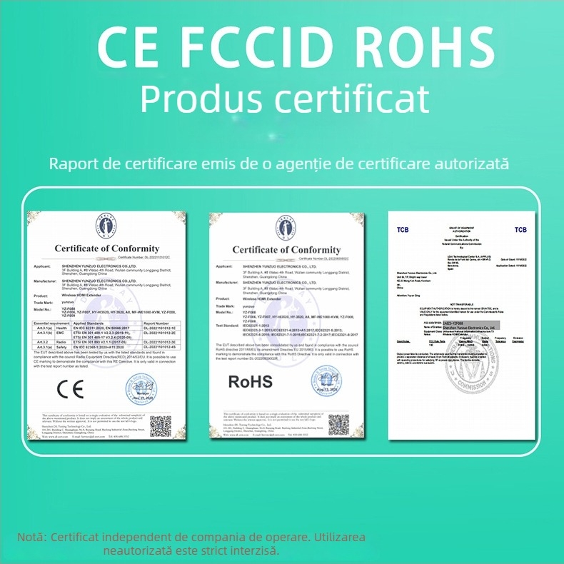 Transmițător HDMI wireless cu extensie de semnal – rază de 200 m, 4K 30 Hz, HY-CAT5E6-302