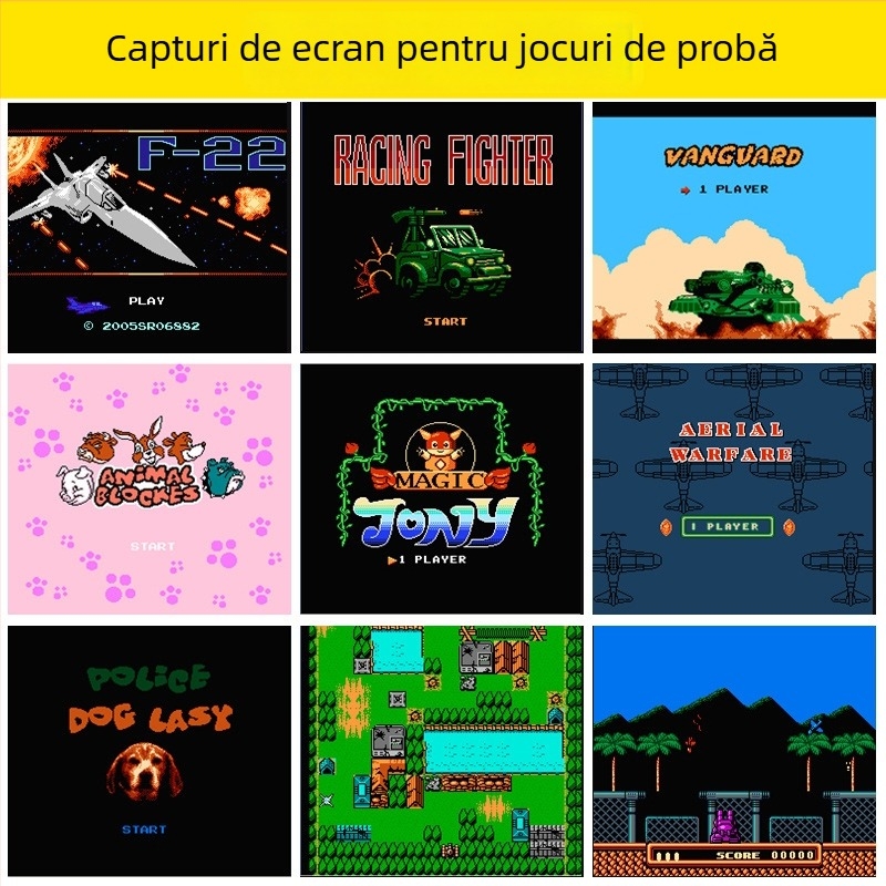 Consolă portabilă de jocuri retro cu 200 de jocuri încorporate 8-bit, 8GB memorie, ieșire 720p