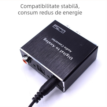 DAC202 Convertor Digital-Analog cu Suport 5.1 Dolby DTS, Intrări Optice și Coaxiale, Activare de la Distanță, Compatibil înapoi