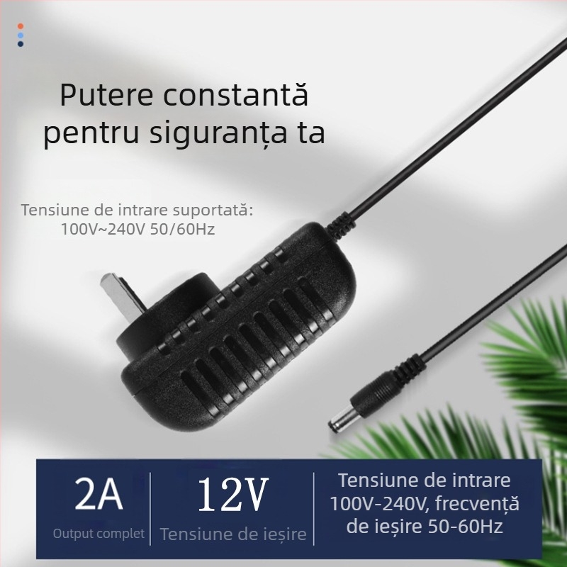 Adaptor de alimentare 12V2A cu ieșiri multiple: 5V2A, 6V1A, 9V2A, 12V1A pentru mini mașină de spălat și bandă LED de monitorizare