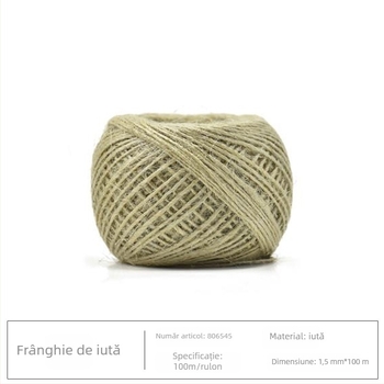 Sfoară de sisal pentru proiecte DIY — variante groasă și subțire; rezistență la rupere 2 kg; sarcină de lucru 8 kg; potrivită pentru flori lucrate manual, genți decorative și decorațiuni.