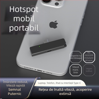 Dongle WiFi Portabil, 150 Mbps, 2.4 GHz, 802.11n, conectivitate Type-C, suport aplicație Android, pentru călătorii de afaceri