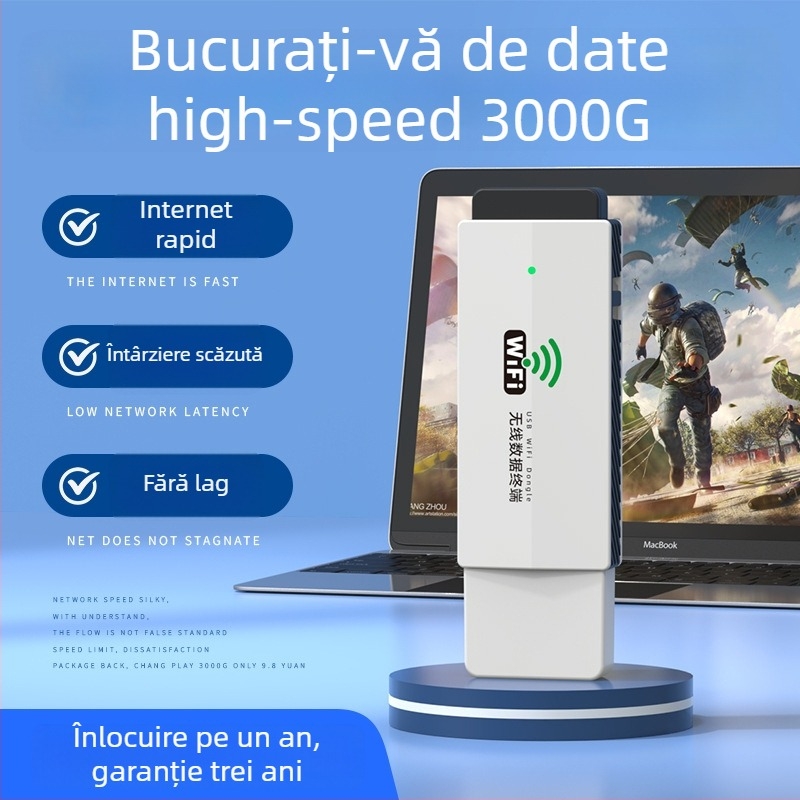 Treasure skill Uf-009 adaptor USB Wi-Fi – hotspot portabil Plug-and-Play, 2,4 GHz, cu suport pentru aplicații