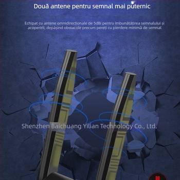 Cardă de rețea USB Wi‑Fi 6, fără driver, 1800 Mbps, Dual-Band 2.4/5 GHz, USB 3.0 pentru PC desktop