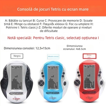 Consolă portabilă retro pentru jocuri cu ecran mare, software original de jocuri, sistem de operare autonom, pentru un singur jucător