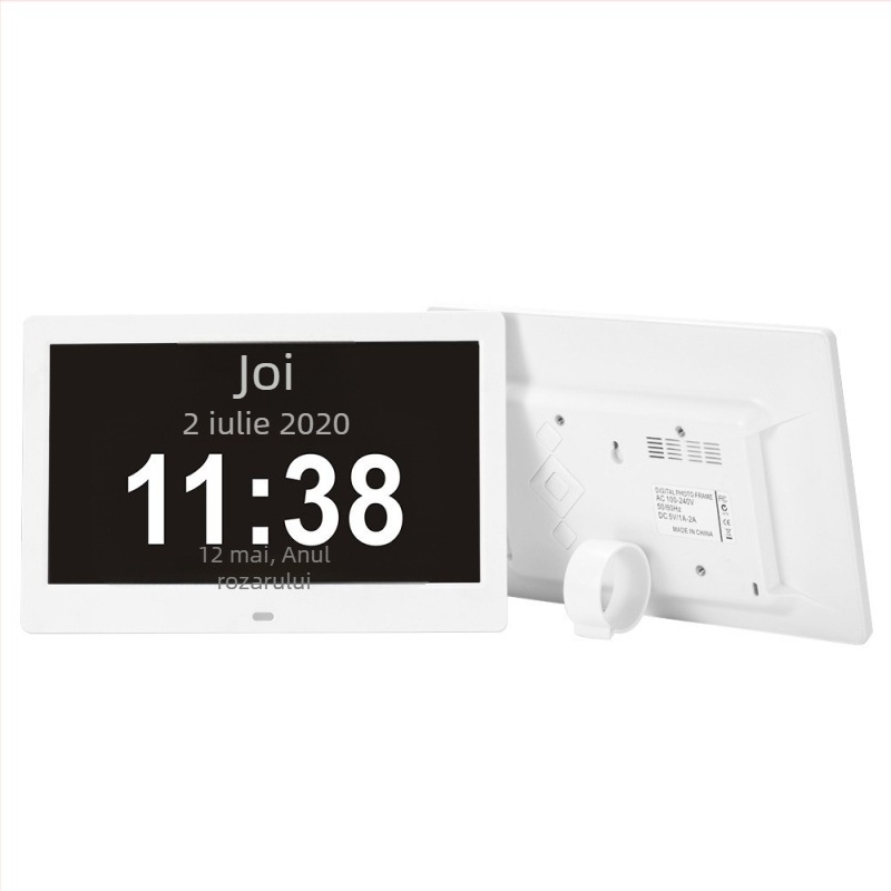 Calendar inteligent WiFi cu memento pentru medicamente și vreme, ramă foto digitală, AMLOGIC, rezoluție 1024x600, suport SD/USB, ultra-subțire, alimentare la priză