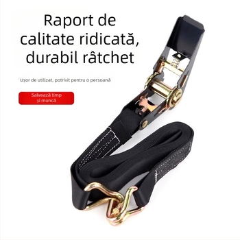 Bandă de legare din nylon cu tensionare prin clichet (ratchet), fără cârlig / cârlig dublu, brand Buntu