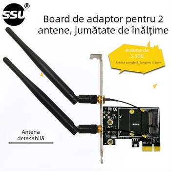 SSU SU-EM1005 Mini PCI-E către Desktop PCI-E Adaptor, placă de legătură PCI-E, Viteza de transmisie: Alta, Servicii post-vânzare: Trei garanții