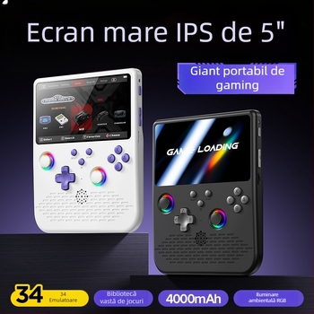 Consolă portabilă de jocuri cu joystick - Sistem de operare Linux, interfață Type-C, conectivitate wireless, MP4 player, stil nostalgic