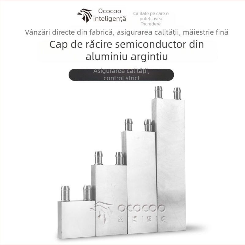 Radiator cu apă pentru CPU — corp din aluminiu, 4 țevi termice, CPU compatibil, compatibil cu mai multe platforme, durată de viață 100000 ore