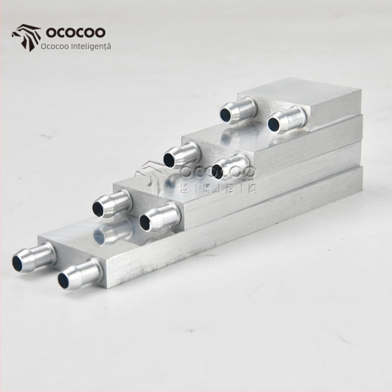 Radiator cu apă pentru CPU — corp din aluminiu, 4 țevi termice, CPU compatibil, compatibil cu mai multe platforme, durată de viață 100000 ore