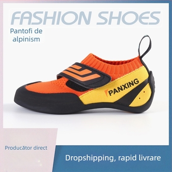 Pantofi de cățărare pentru copii, cu Velcro, pentru interior și exterior, interior din plasă respirabil, talpă din cauciuc antiderapant, înălțime joasă