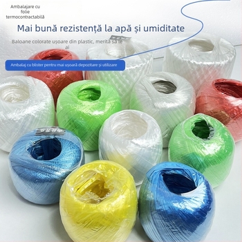 Sfoară de legare din PP polipropilenă, marca Lu Dongfu, 100 g/rolă sau 200 g/rolă, rezistență la rupere 13–22 kg