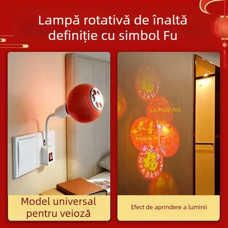 Lampa de proiecție rotativă cu cap E27, modelul 9008, 220V, IP42
